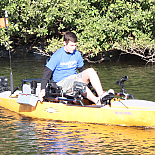 Trying out the kayak for the first time